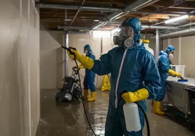 Basement Sanitization and Antimicrobial Treatment process in Citrus, CA